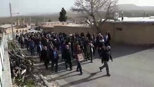 آسمانی شدن مادر شهید محمد گلی در روستای تخته جان