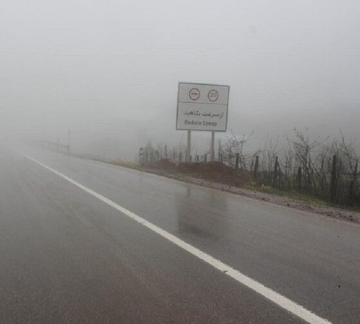 کاهش دید افقی در گردنه‌های مهاباد