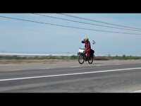 استقبال از  رکاب زن دور دریاچه ارومیه