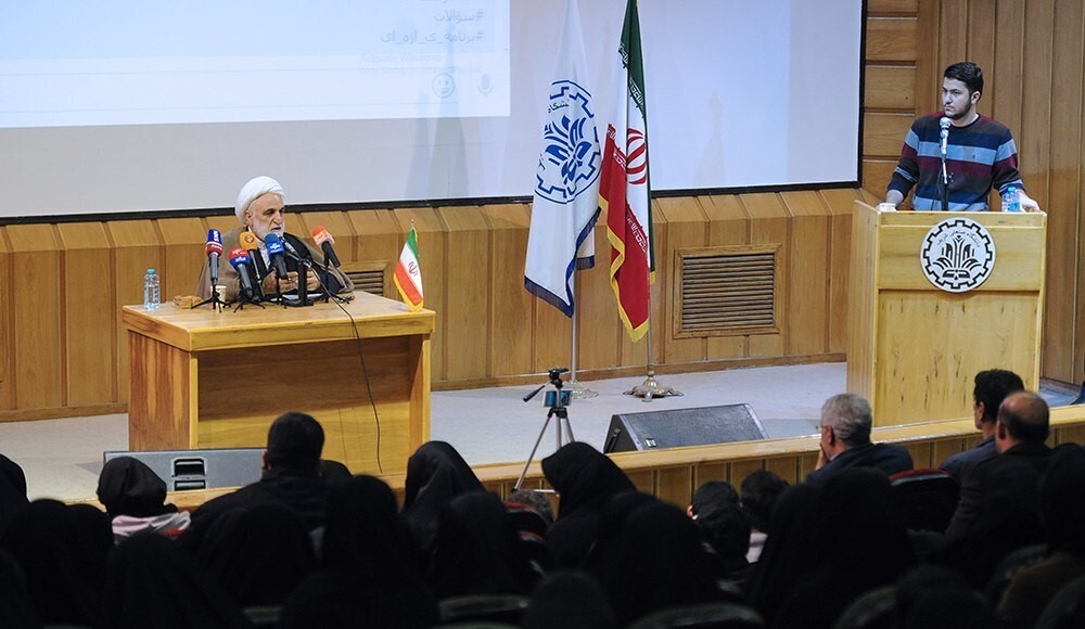 فیلم منتشر شده مربوط به دیدار محسنی اژه‌ای با دانشجویان در سال ۹۶ است