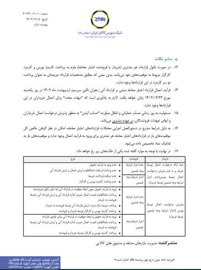 فرآیند اعمال قرارداد‌های اختیار معامله زعفران نگین