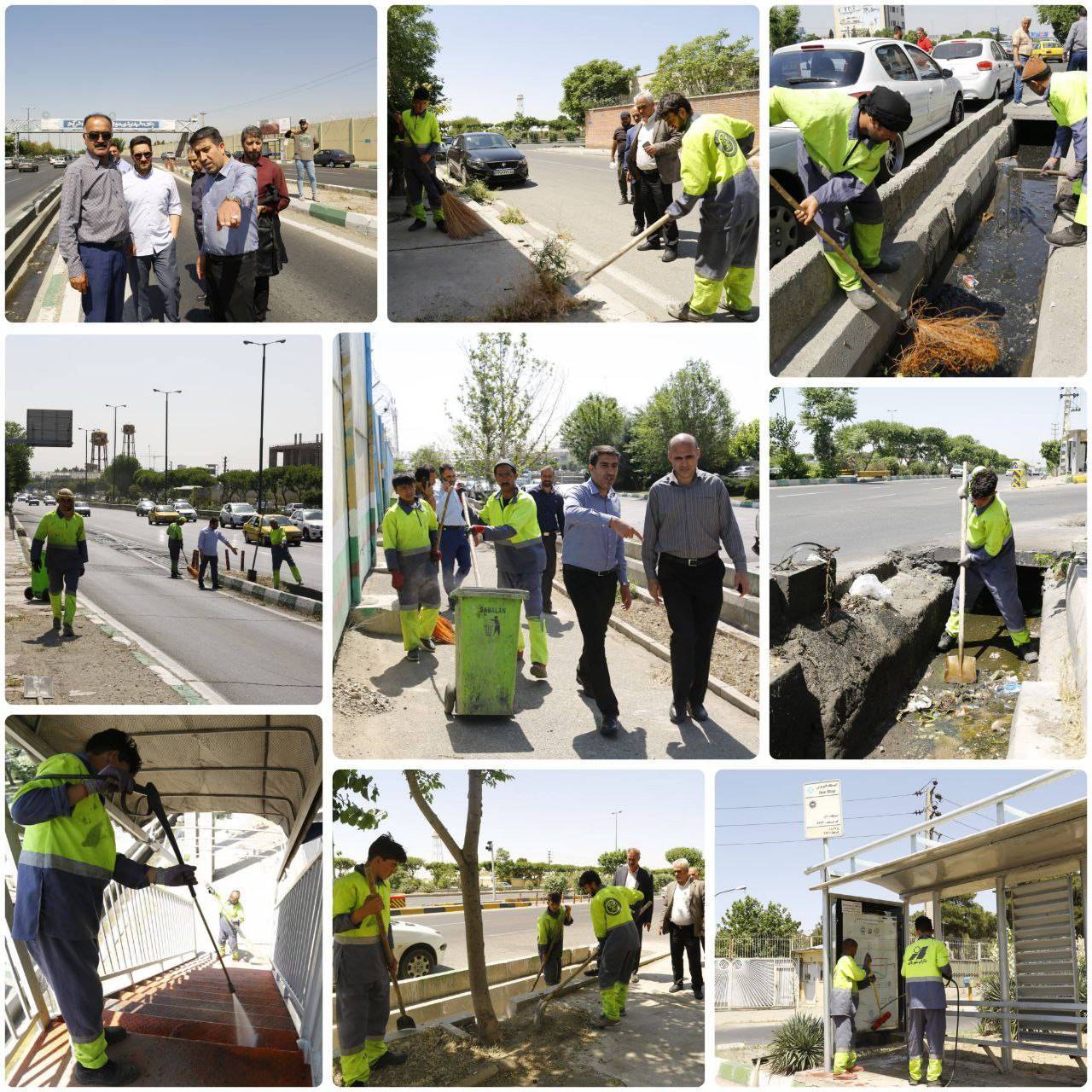 اجرای طرح نگهداشت شهر در بزرگراه شهید لشگری منطقه ۲۱ اجرای طرح نگهداشت شهر در بزرگراه شهید لشگری منطقه ۲۱