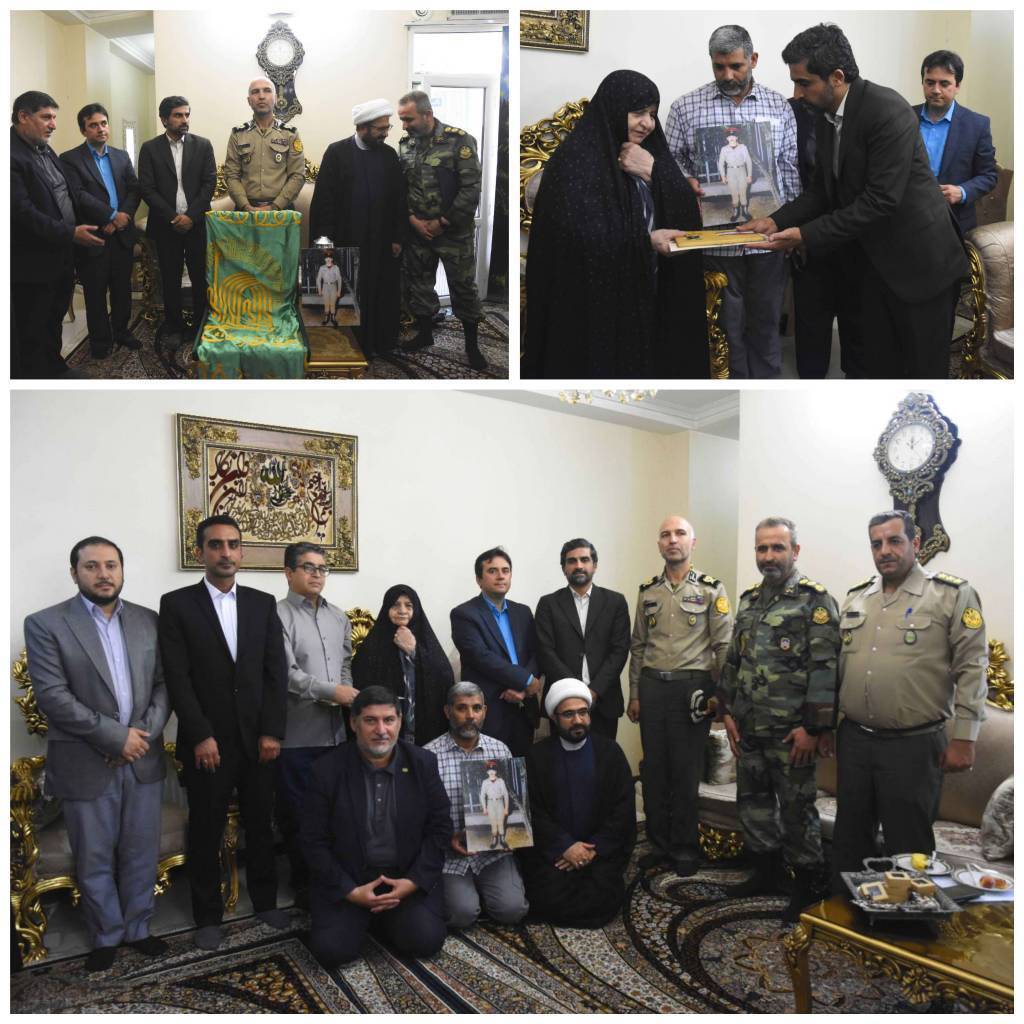 دیدار با خانواده شهید گندمی با حضور خادمان حرم امام رضا (ع)