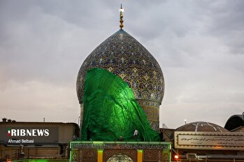 آیین رونمایی از گنبد جدید حرم حضرت طاهر بن زین العابدین (ع)