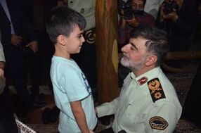 ادای احترام سردار رادان به سید الشهدای مقاومت در کرمان