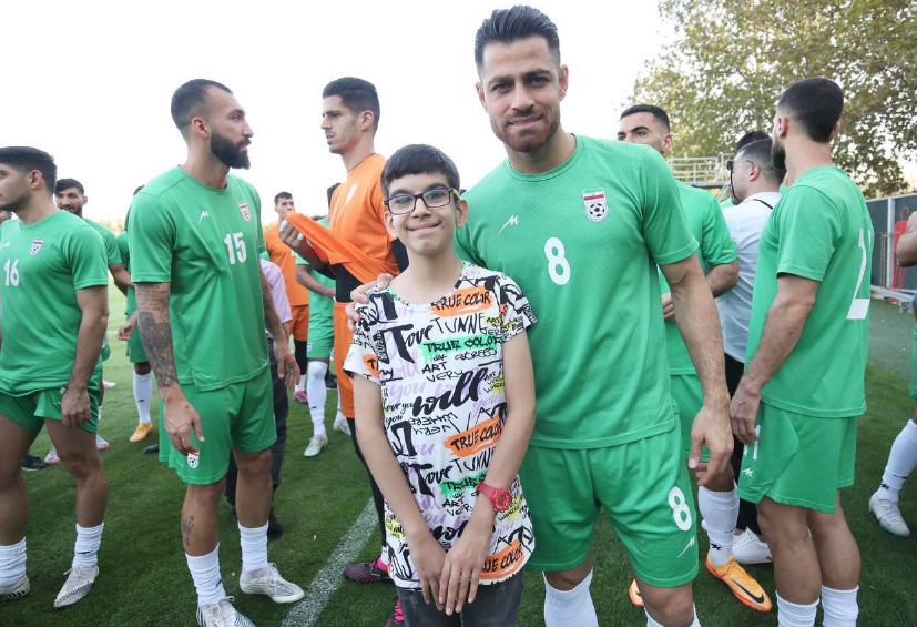 حضور میهمانان ویژه در آخرین تمرین تیم ملی فوتبال پیش از بازی با آنگولا