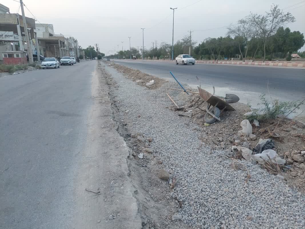 تعریض مسیر کندرو جاده کمربندی هندیجان تعریض مسیر کندرو جاده کمربندی هندیجان