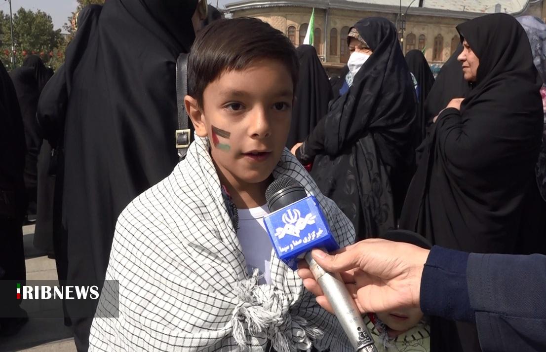 راهپیمایی مردم دارالجهاد همدان در حمایت از مبارزان فلسطینی