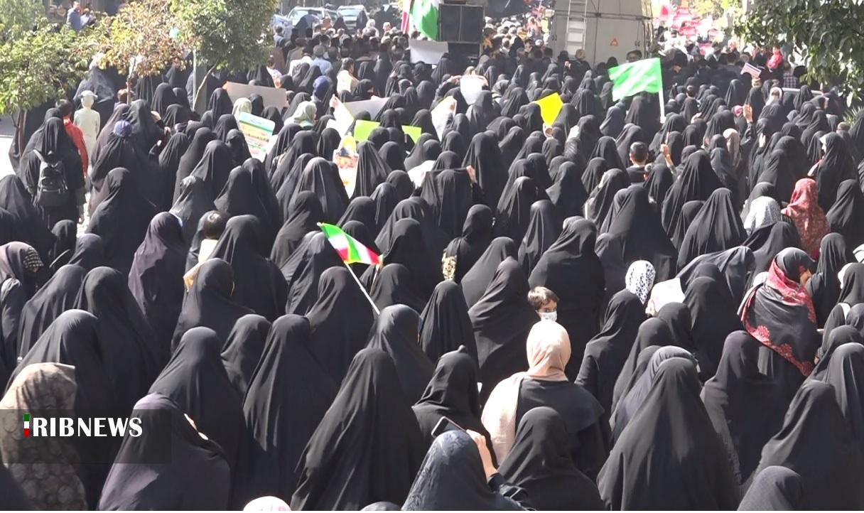 راهپیمایی مردم دارالجهاد همدان در حمایت از مبارزان فلسطینی