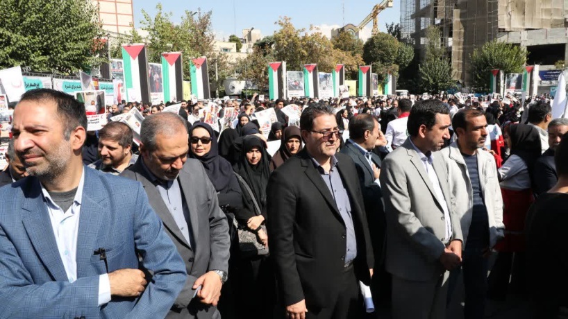 تجمعات اعتراضی وزارت علوم و دانشگاهیان در محکومیت حمله رژیم غاصب اسرائیل به مردم غزه