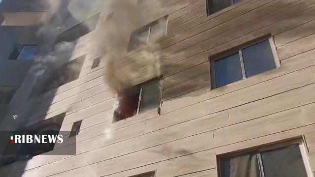 آتش سوزی در طبقه دوم توسط آتش نشانان مهار شد