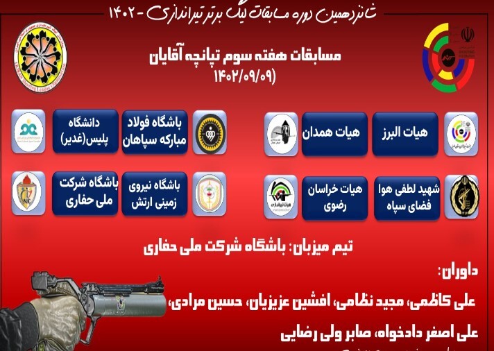 لیگ برتر تفنگ و تپانچه آقایان به ایستگاه سوم رسید