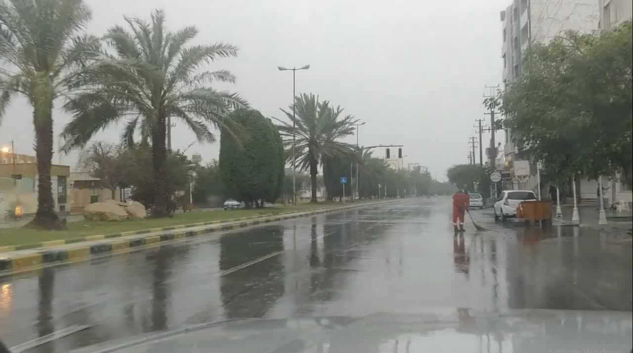  	    		بارش پراکنده باران در استان بوشهر 	    	