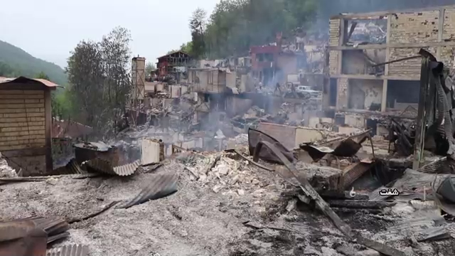 آخرین بررسی آتش سوزی امام زاده ابراهیم شفت آخرین بررسی آتش سوزی امام زاده ابراهیم شفت