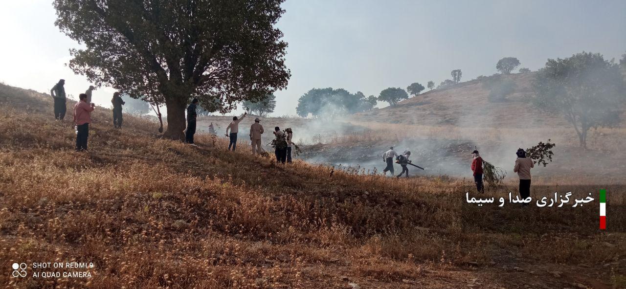 آتش سوزی مزارع و دامنه لنه مهار شد آتش سوزی مزارع و دامنه لنه مهار شد