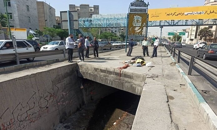 پاکسازی محل‌های پرخطر در مسیل باقری منطقه ۸ تهران