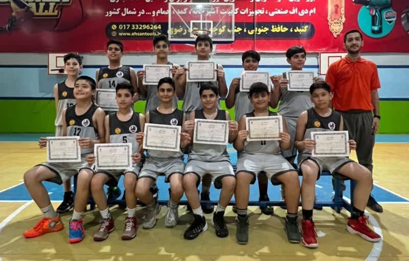تیم گرگان؛ قهرمان رقابت‌های بسکتبال نونهالان گلستان