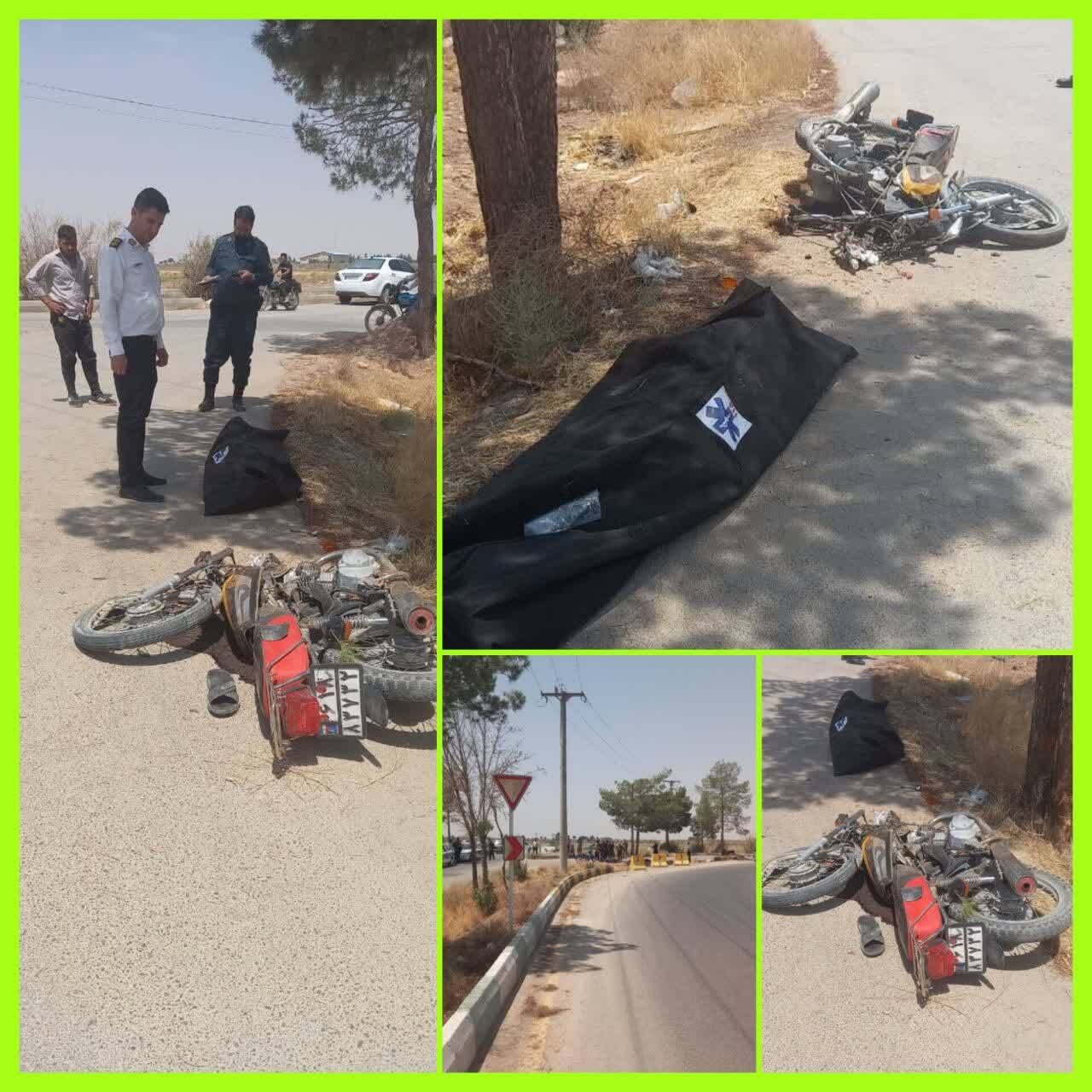 فوت راکب موتورسیکلت در حادثه برخورد با درختان