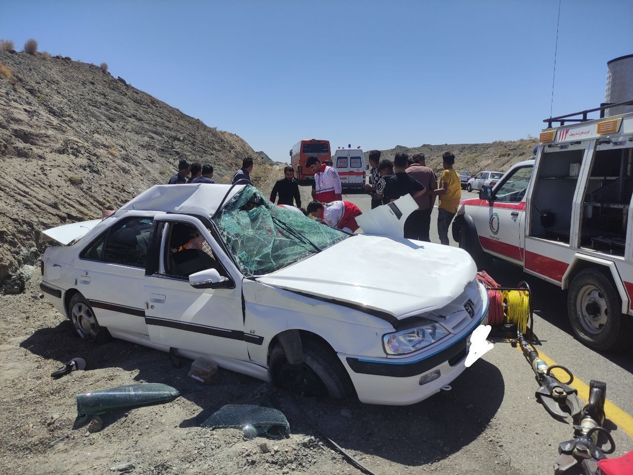 حادثه رانندگی در محور مشهد - تربتحیدریه با یک فوتی حادثه رانندگی در محور مشهد - تربتحیدریه با یک فوتی