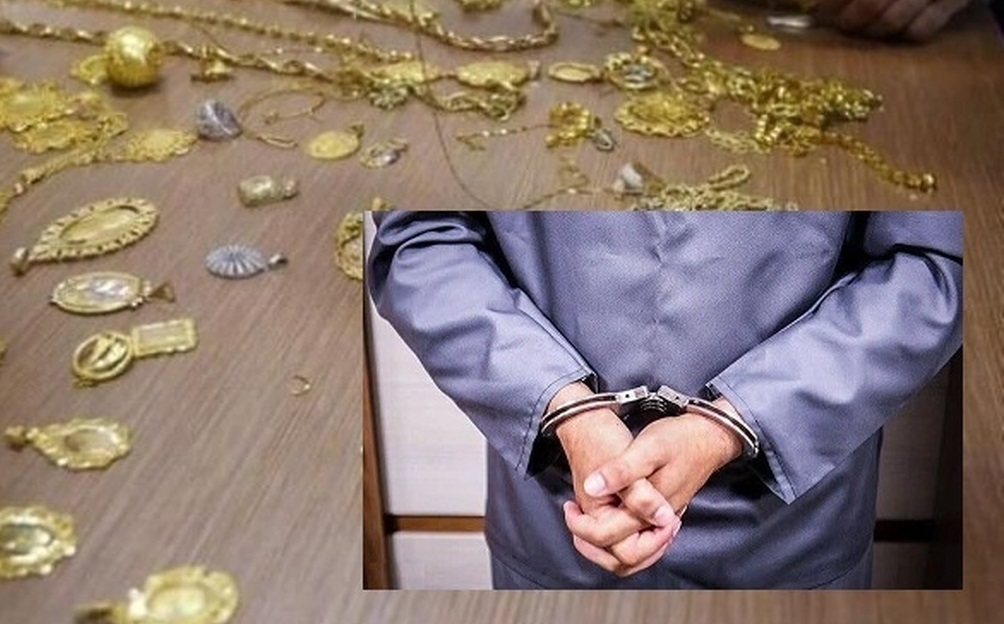 دستگیری سارق و مالخر طلاجات منزل در مراغه دستگیری سارق و مالخر طلاجات منزل در مراغه
