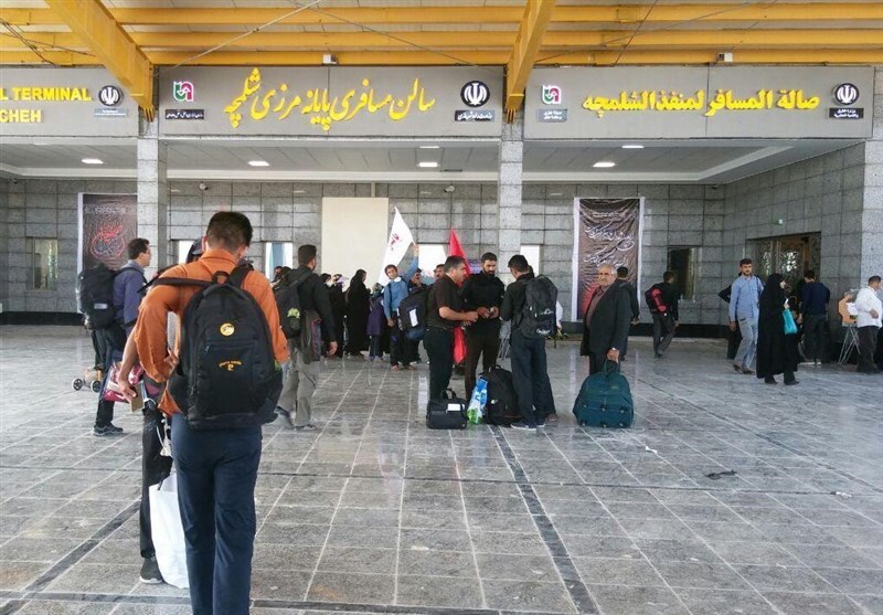  	    		تردد بیش از ۲۰۷ هزار نفر از پایانه‌های مرزی شلمچه و چذابه 	    	