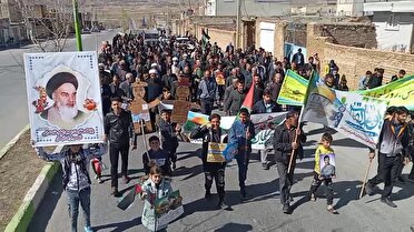 راهپیمایی روز جهانی قدس در روستا‌هاو شهرهای استان