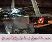 انحراف پژوپارس و برخورد با تیر چراغ برق در کمربندی غربی