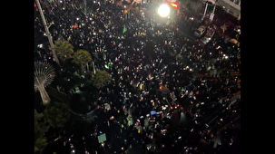 اجتماع شبانه مردم انقلابی قم در پی اغتشاشات اخیر