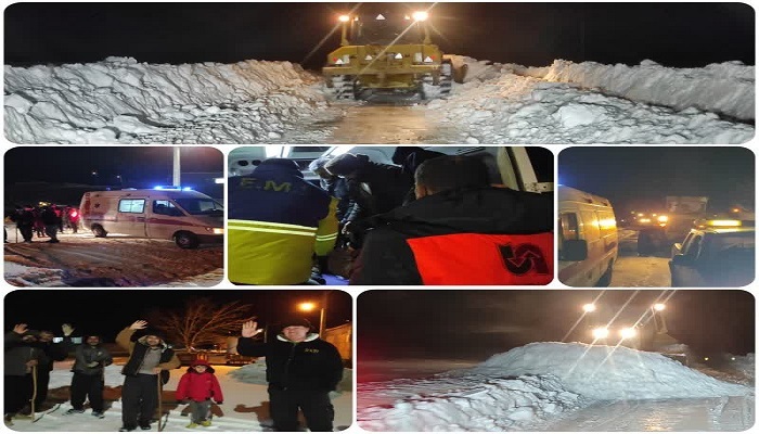 گشایش محور روستایی ملاپیری ایجرود و نجات جان بیمار بدحال گشایش محور روستایی ملاپیری ایجرود و نجات جان بیمار بدحال