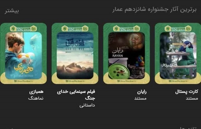 درخشش دو اثر صدا و سیمای مرکز استان قزوین در جشنواره عمار درخشش دو اثر صدا و سیمای مرکز استان قزوین در جشنواره عمار