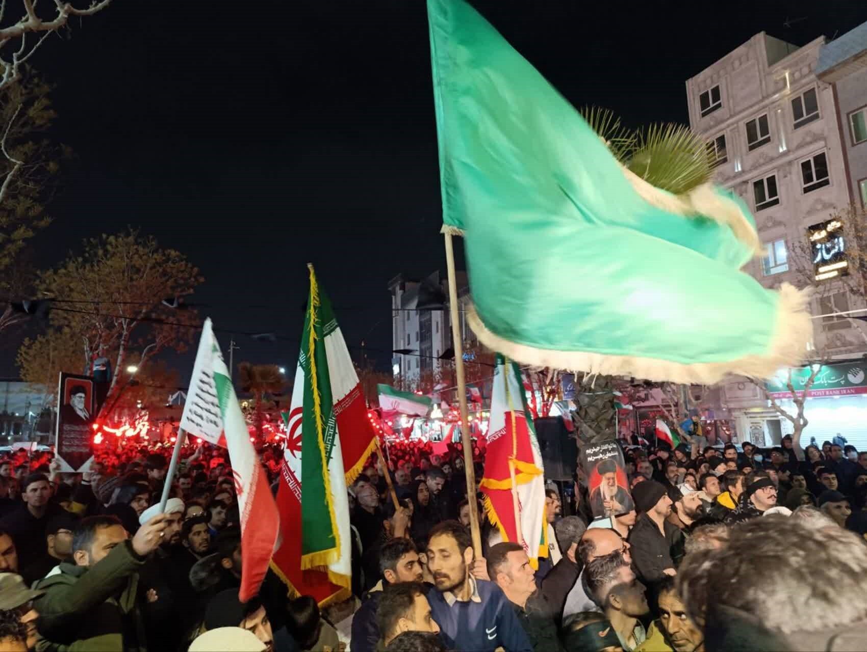 پنجمین شب عزاداری مردم نسیم‌شهر برای رهبر شهید