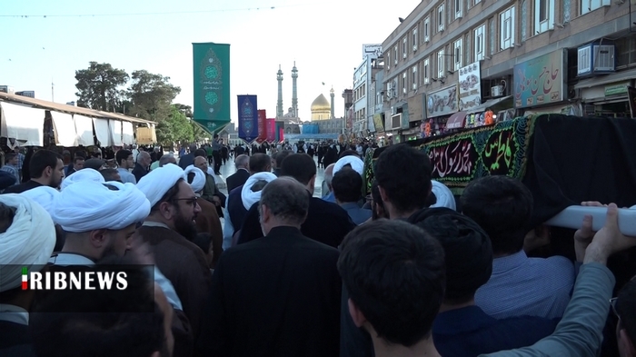 تشییع پیکر استاد فرزانه مرحوم حاج محمد حسین حشمت پور در قم تشییع پیکر استاد فرزانه مرحوم حاج محمد حسین حشمت پور در قم