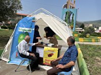 ویزیت رایگان و برپایی ایستگاه سلامت در رستم آباد
