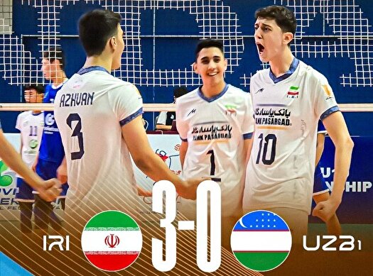 ایران به فینال والیبال زیر ۱۶ سال قهرمانی آسیای مرکزی رسید