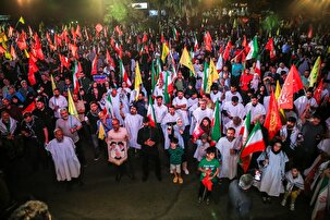 تجمع خودجوش مردمی در میدان فلسطین تهران در اعتراض به یاوه گویی‌های ترامپ