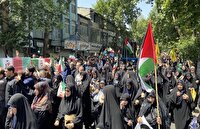 فریاد عزت و اقتدار مردم دیار مینودری در راهپیمایی «جمعه خشم و نصر»