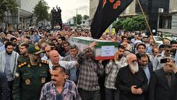 تشییع پیکر دو شهید مظلوم تجاوز صهیونیست‌ها در قائم‌شهر
