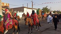 برگزاری مراسم ورود کاروان نمادین  امام رضا (ع) به روستای فدیشه نیشابور
