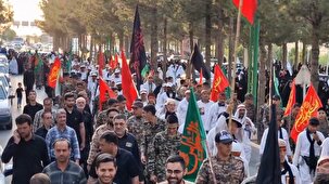 کاروان پیاده انصار الحسین (ع) به شهر اژیه رسید ‬‬