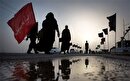 اهتزاز پرچم اربعین برای زوار در ماهشهر