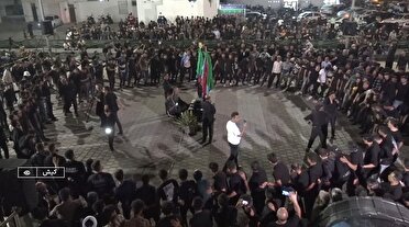 شور حسینی در صفوف عزاداری هیئت انصارالحسین کیش