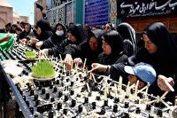 آغاز آیین شمع‌گردانی تاسوعای حسینی در استان اردبیل