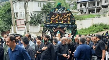 طنین یا حسین در نخل گردانی روستای گنگرج کلا آمل