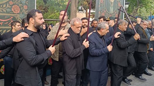 عزاداری تاسوعای حسینی در تبریز با حضور رئیس جمهور