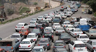 ترافیک پرحجم جاده‌ی خروجی گیلان