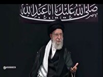 مراسم عزاداری در حسینیه امام خمینی با حضور رهبر معظم انقلاب