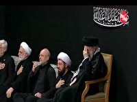 مراسم عزاداری در حسینیه امام خمینی با حضور رهبر معظم انقلاب