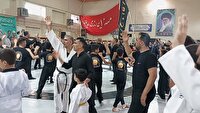 ابرازارادت  جوانان ورزشکار خوی به‌ سرورو سالار شهیدان حضرت اباعبدالله الحسین(ع)