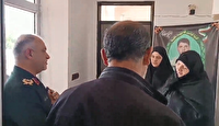 دیدار جانشین فراجا با خانواده شهید جباری در هوراند