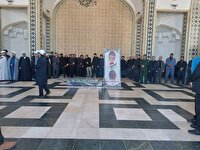پیکر همسر آیت الله عبادی در مشهد تشییع شد